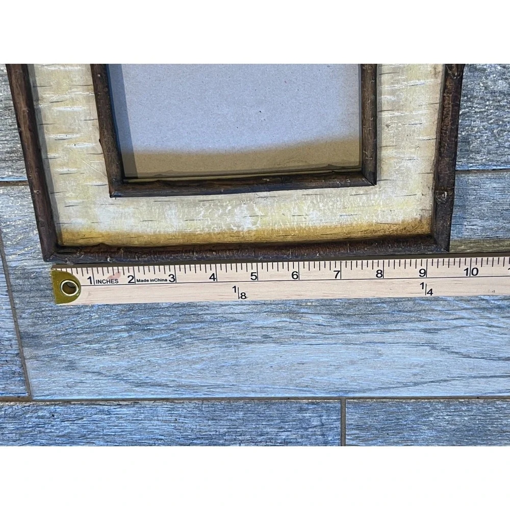 Cabin Sweet Cabin Picture Frame Photo Holder Rustic Wood Cottage NWT Forest Farm